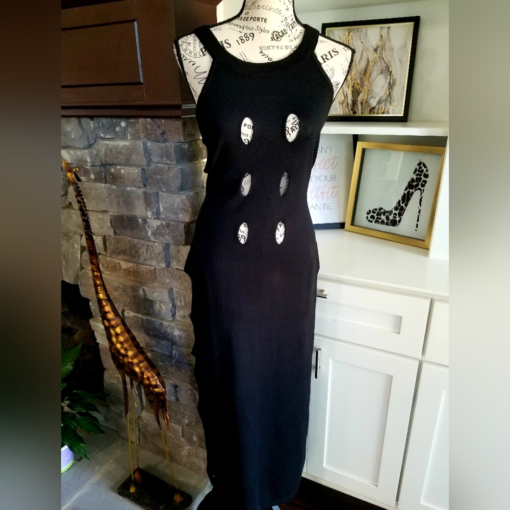 Pretty Little Thing Knitted Cut Out Midaxi Dress